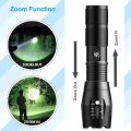Shustar Led flashlight Ultra Bright torch L2/V6 Camping light 5 switch Mode waterproof Zoomable Bicycle Light use 18650 battery Bike Accessories. 