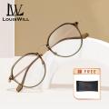 LouisWill Fashion Clear Glasses Round Frame Unisex Glasses Anti Blue Laser Optical Spectacles Eyeglasses Student PC Frame Myopia Glasses Optical Glasses Anti-blue Lens Eyes Protection Eyewear.