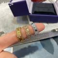 European Classic Luxury High Quality Jewelry 925 Sterling Silver Zircon Kaleidoscope Ring Women's Exquisite Fashion Luxury Brand.