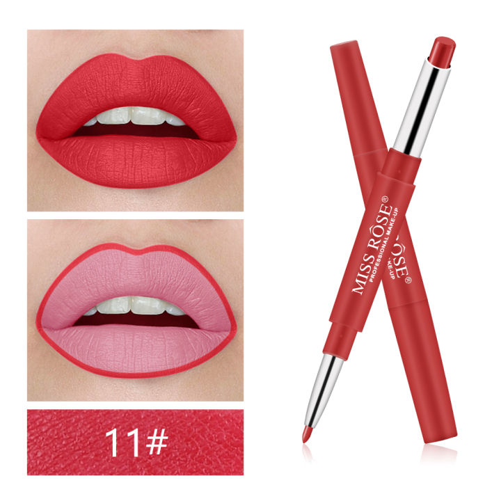 MISS%20ROSE%201Pc%202%20In%201%20Double-Headed%20Matte%20Lipstick%20Lip%20Liner%20Pencil%20Waterproof%20Long%20Lasting%2030%20Colors%20Matte%20Lip%20Tube%20Makeup%20TSLM2%20KKhao%20-%20Image%207