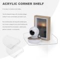 2Pcs Acrylic Corner Shelf Floating Wall Storage Shelf Display Speaker Organizer Bedroom Kitchen Storage Holder,Clear. 