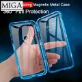 Magnetic Metal Case for VIVO Y19 Y17 /Y15 / Y12 / Y11 /Y50 /Y30 360 Dual Tempered Glass Back Hard Cover Double Side Glass. 