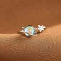 Women'S Rotating Ring Therapeutic Anxiety-Relieving Stress-Relieving Star And Moon Ring Rotating Unique Design Planet Ring for Wear Office Environment Stressful Situations Meditation Aid Relief For. 