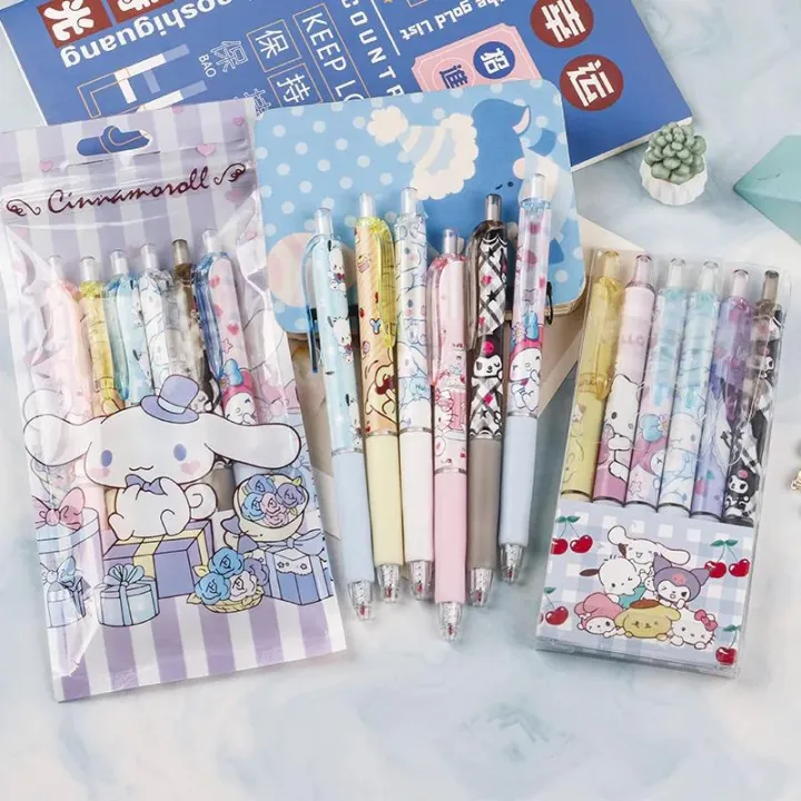 6Pcs/Set%20Sanrio%20Kuromi%200.5mm%20Gel%20Pens%20Set%20Cute%20Kawaii%20press%20gel%20pen%20Cartoon%20School%20Hello%20Kitty%20Student%20Stationery%20Supplies%20Gift%20-%20Image%204