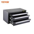VEVOR Steel Stackable End Mill Dispenser Organize Cabinet 3-Drawer Workshop Hardware Auto Maintenance Storage Box 29-Compartment. 