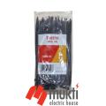 Imported China 4 Inch 100mm Black Cable Ties 100 Pcs Pack Heavy Duty Nylon Self-Locking Electric Zip Tie RM.