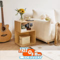 Side Table, Side Chest, Bed Table , Small Table, Stylish, Wooden, Sofa Side Table, Storage Around the Bed, Storage Stand, Scandinavian Style, Bedroom, End Table with Storage Shel Design by Nahid Furniture 22x16x12". 