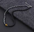[ New ] Irregular with Personality Haematite Beaded Men's Necklace Simple 10mm Natural Tiger Eye Necklace Men. 