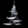 Fishing Net Trap Mesh Luminous Bead Netting Sea Fish Net Tackle Design Copper Shoal Cast Gill Feeder for fishing Trap.