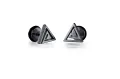 【KuaKe Mall】Qingwen Men's Titanium Steel Triangle Screw for men set ear piercing Stainless steel cool hypoallergenic iareng for men kpop round airing hikaw for boys silver for men on sale. 
