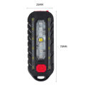 Mini Flashlight Tactical Police Shoulder Light with Clip USB Rechargeable Touch Bicycle Taillight Cap Helmet Lamp Keychain Light. 