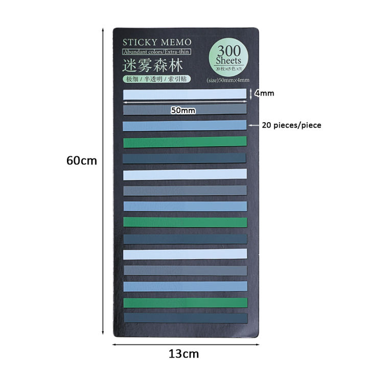 300Pcs/Set%208%20Styles%20Very%20Thin%20Long%20Strip%20Index%20Stickers%20Universal%20PET%20Sticker%20Fluorescent%20Transparent%20Thin%20Strip%20Index%20Stickers%20Reusable%20Marker%20With%20Key%20Bookmark%20-%20Image%208