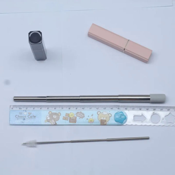 Lipstick%20Straw%20Retractable%20Pocket%20Straw%20Stainless%20Steel%20Portable%20Environmental%20Protection%20with%20Brush%20Straw%20Box%20of%202PCS%20-%20Image%206