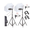 Simpex Portrait Light Kit with PL Stand Halogen Flash (Black)- 2 Pcs. 9 Ft. PL Stand with Carry Bag.. 