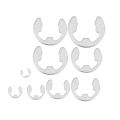 120PCS 304 Stainless Steel E Clip Washer Assortment Kits Circlip Retaining Ring For Shaft Fastener M1.5-M10. 