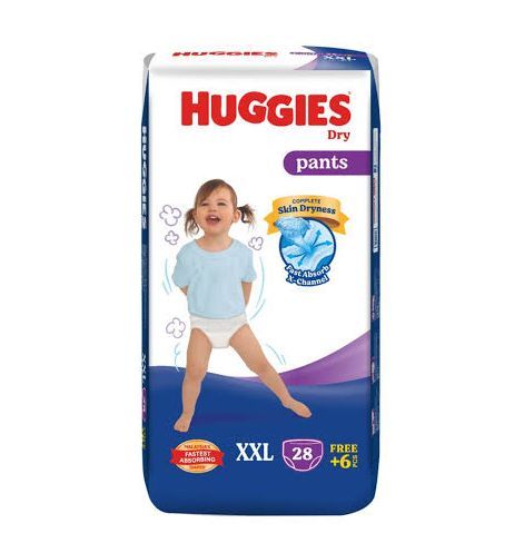 Huggies Diaper dry pants xxl (15-25kg) (28+6)=34