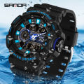 SANDA Youth Colorful Cool Sports Waterproof Personalized Digital LED Men Watch Gift Tiktok Same Style SD3310. 