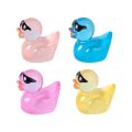 10/20/50PCS Mini Fluorescent Sunglasses Duck Ornament Miniature Figures Tiny Duck Resin Micro Landscape DIY Dollhouse Decoration.