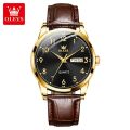 Olevs 6898 PU Leather Analoge Wrist Watch For Men. 