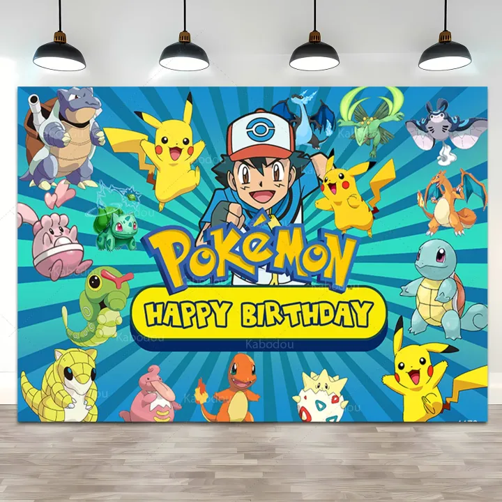 Happy%20Birthday%20Party%20Pokemon%20Backdrop%20Decoration%20Kids%20Boy%20Baby%20Shower%20Pikachu%20Anime%20Photography%20Background%20Banner%20Vinyl%20Poster%20-%20Image%204