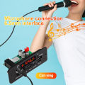 40W 80W Amplifier DIY MP3 Decoder Board 6.5mm Microphone 12V Car MP3 Player Bluetooth 5.0 FM Radio TF AUX USB Handsfree Record.