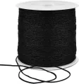 1mm Black Nylon Cord Satin String / Glazy Cord for Craft, Chinese Knotting, Necklaces, Bracelet Jewelry Making. 