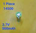 Li-ion 14500(AA) 3.7V 500mAh 1.8Wh Lithium-ion Rechargeable Battery with Soldering Tags/Tabs - 1 Piece. 