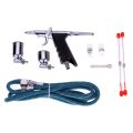 Professional Double Action Pis-tol Trigger Airbrush Set with Hose 3 Tips 2 Cups for Art Painting Tat-too Manicure Spray Model Air Brush Nail Tool. 