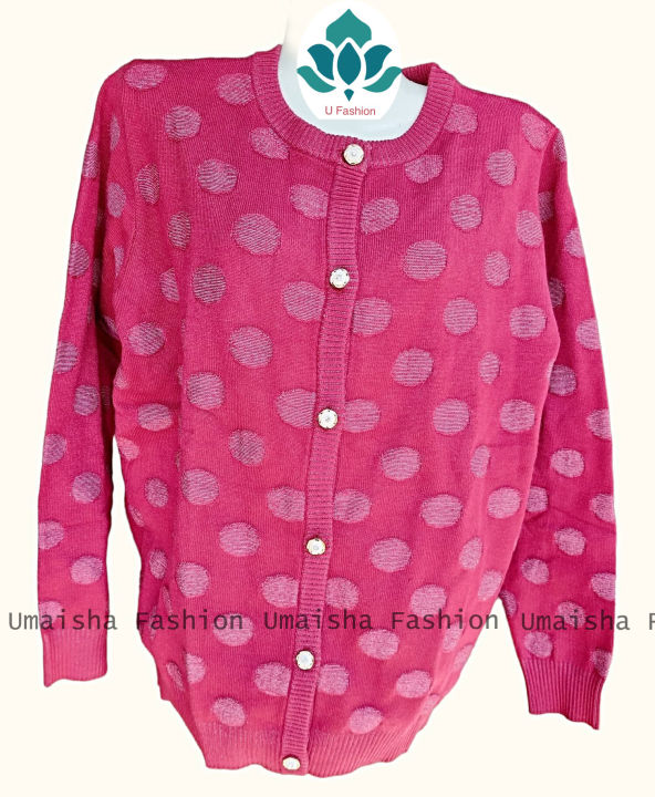 Ladies Long Sleeve Cable Knit Sweater Open Front Cardigan Daraz