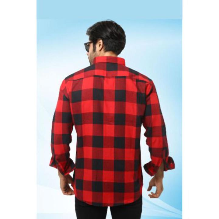 Red & Black Cheak Shirt for men