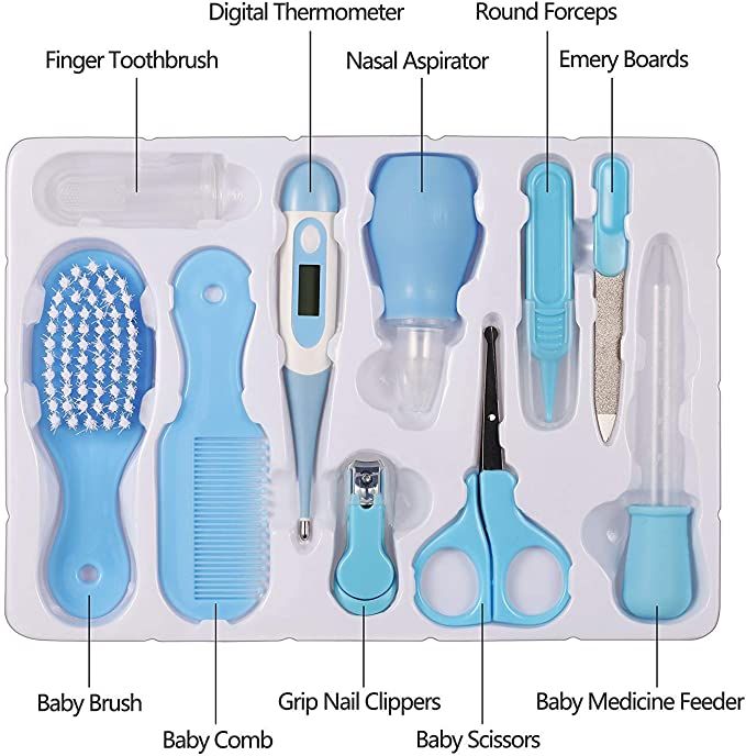 Baby Health Care Kit, Newborn Baby Care Accessories 10 PCS,Portable Baby Care Kit Nursing Baby Heath and Grooming