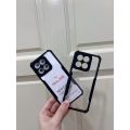 Honor X6b Back Cover Transparent Black Premium Quality Phone Case.