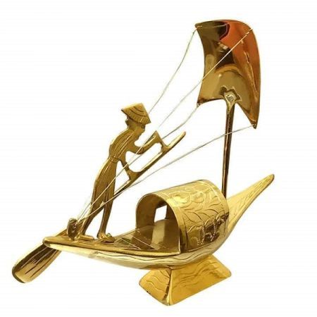 Pitoler showpiece boat 10"/brass made