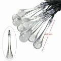 20 LED Icicle Lights Solar Powered Raindrop String Fairy Lights for Out. 