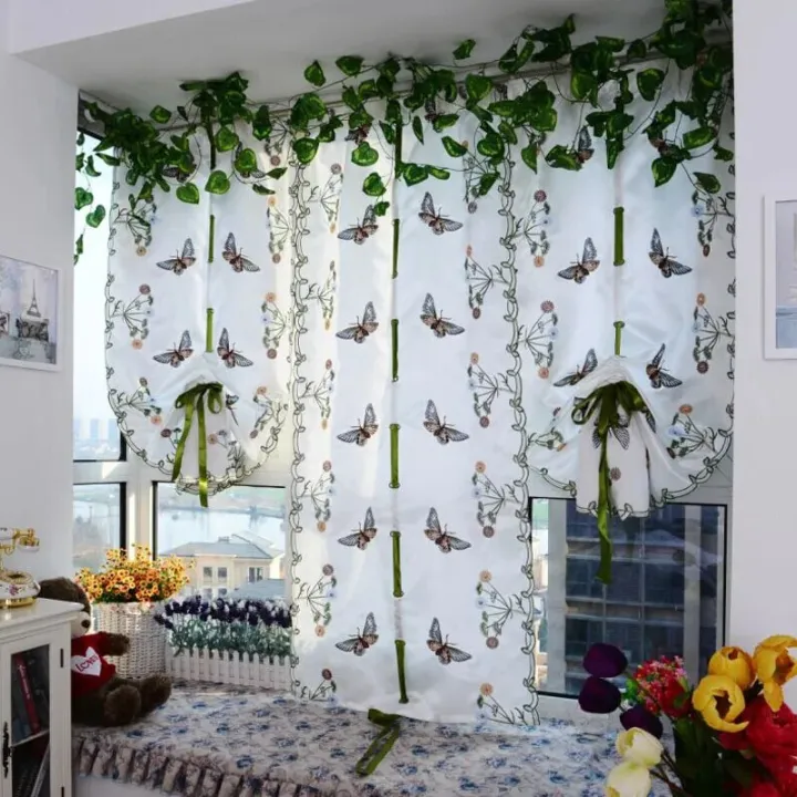 100*80cm%20Strawberry/Butterfly%20Pattern%20Curtain%20Flower%20Tulle%20Finished%20Product%20Quality%20Window%20Screens%20Curtain%20Home%20Decoration%20-%20Image%203