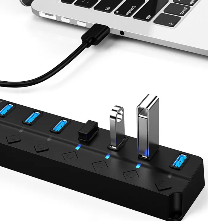 USB%203.0%204/7%20Ports%20Hub%20Splitter%20Switch%20LED%20Light%2012V%202A%20DC%20AC%20Power%205Gbps%20Cable%20For%20Laptop%20Mouse%20keyboard%20mobile%20hard%20disk%20drive%20-%20Image%205