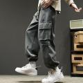 Summer Trousers Comfortable Cargo Pants Streetwear Dress-up Cool Deep Crotch Summer Trousers. 