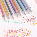 Glitter Gel Pen 1.0mm Metal Glitter Color Ballpoint Pen Paper Cardstock Diary Drawing Marking Coloring DIY Art.