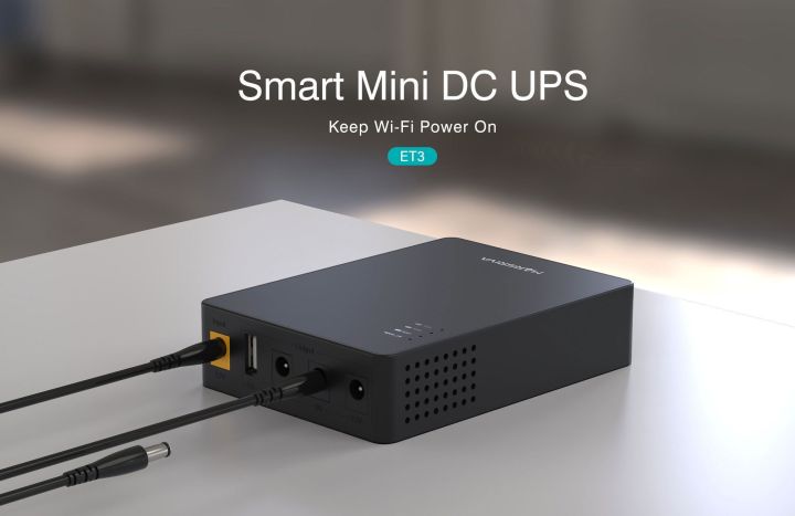MARSRIVA ET3 8400mAh Mini DC UPS for Router – Smart Backup Power
