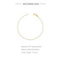 Aide 925 Sterling Silver Minimalist Thin Slim Chain Bracelets For Women Gift 18K Gold Plated Simple Stackable Versatile Bracelet. 