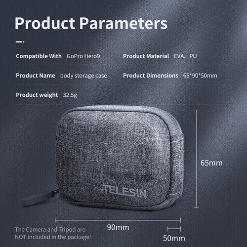 TELESIN%20Handheld%20Protector%20Carrying%20Cloth%20Semi-hard%20Case%20For%20GoPro%2012/11/10/9%20-%20Image%202