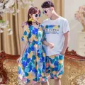 Beach Couple's Outfit Summer Suit Thailand Travel Sanya Honeymoon Seaside Vacation FatmmPlus size beach dress. 