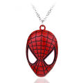 Avengers Superhero Spiderman Necklace Trendy Vintage Jewelry Accessories for Women Man Classic Spider Man Mask Necklace. 