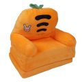 Foldable Kids Sofa Easy To Clean Flip Open Breathable Backrest Design Toddler Couch Bed Cute Multipurpose Soft for Living Room. 