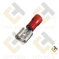 10Pcs Electrical Insulated Female 4mm Spade Quick Disconnects Wire Terminal Connector Crimp Terminals Nylon Wiring Kit For Battery Connections.