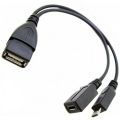 2 In 1 OTG Micro USB Host Power Y Splitter USB Adapter To Micro 5 Pin Male Female Cable For Fire Tv 3 Or 2nd Gen Fire Stick. 