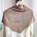 Spring and Autumn Air-Conditioned Room Small Shawl Outer Wear Knitted Shoulder Knotted Scarf Female Neck Protection Fake Two Pieces Shawl Cape Summer. 