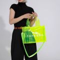Women Travel Tote Bag Letter Transparent Top-Handle Bags PVC Casual Jelly Bag Clear Summer Candy Color Holiday Beach Tote Bags. 