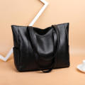 PU Leather Large Capacity Tote Bags for Women Fashion Solid Color Zipper Female Shoulder Bag Ladies Handbag 2023 Casual. 