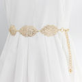Fashion Circle Metal Chain Belt Women Gold Silver Round Alloy Belt With Long Tassel Female Waistband For Dress.